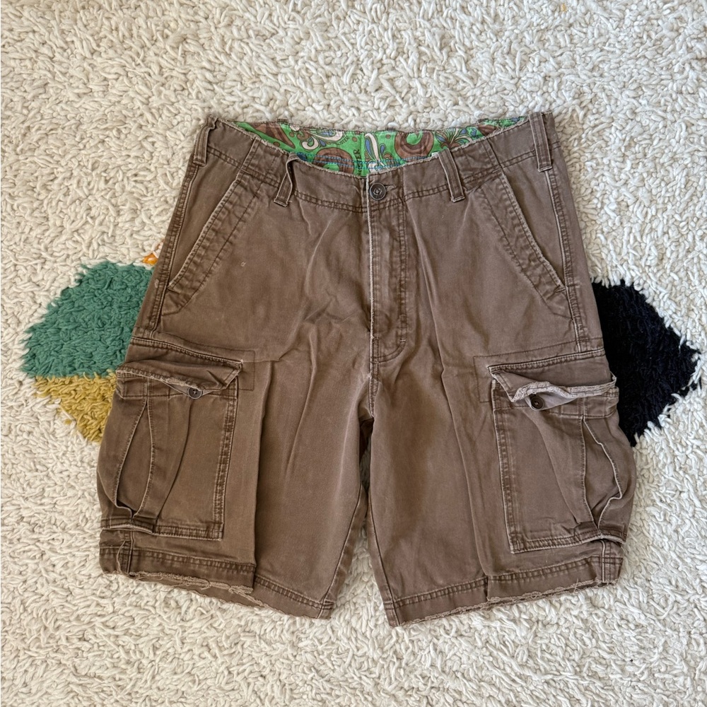 Hollister Men’s Brown Cargo Shorts (32)